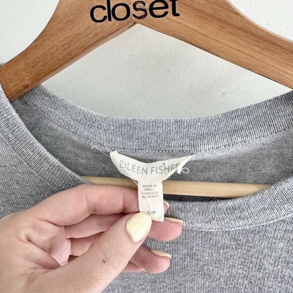 Eileen Fisher Stripe Organic Cotton Sweater Boxy Fit Small CP - Picture 5 of 5